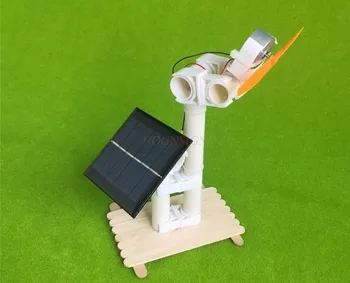 Solar DIY ventilator mic tehnologia mică invenție de protecție a mediului material ice cream stick băiatului temele model