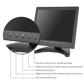 Caz de Metal de 10 inch Touchscreen display mini lcd touch ecran de monitor de calculator pentru pc