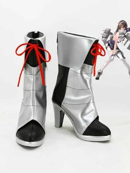 Kanta! De Colectare A Flotei Fete Ashigara Silver & Black Cosplay Cizme Pantofi Femei Cosplay Costum Petrecere Pantofi Custom Made Cizme