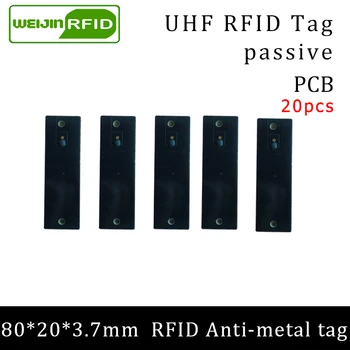 UHF RFID tag-ul de metal 915m 868m EPC 20buc transport gratuit fixe-active de management 80*20*3.7 mm distanta PCB pasiv tag-uri RFID