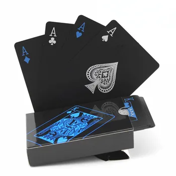 Aur de 24K Carti de Joc din Plastic Joc de Poker Punte Folie de Poker Pachet de Carduri de Magie Impermeabil Card Cadou Colectia de jocuri de Noroc Joc de Bord