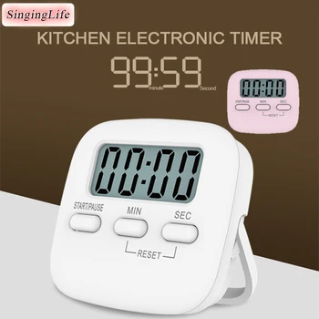 De Bucătărie multifuncțional Digital Timer Magnetic LCD Cronometru Temporizator de Gătit de Copt Memento Alarmă Ceas Pliabil Suport