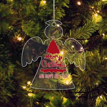 10buc Acril Transparent Înger Pandantiv 2022 Petrecerea de Crăciun de Decorare Pomul de Crăciun Decor Agățat Ornamente Cadouri de Anul Nou#58
