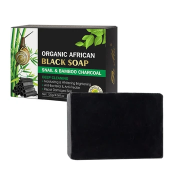 Manual Negru African Săpun pentru w/ Cărbune de Bambus, Trupul Baruri Săpun pentru Adult D2TA
