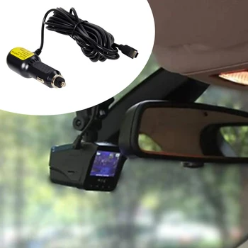 5V 3A Dual Porturi Mini USB Dash Cam Mașină de Țigară Adaptor Bricheta Cablu