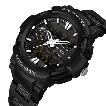 Brand de Top Mens Ceasuri Sport Dual Display Analog Digital cu LED-uri Electronice de Cuarț Ceasuri de mana rezistent la apa 30m Ceas Militar