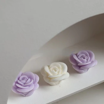 3D Rose Flori Parfumate Lumânare Gips Ornamente de Copt Ciocolata Mucegai Silicon Manual Material Diy