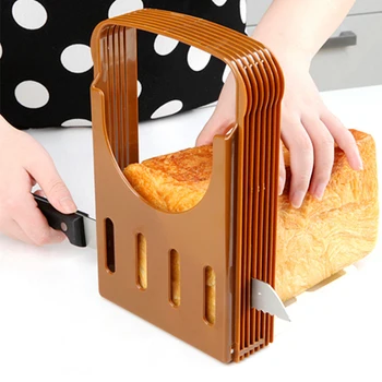 Pâine Prăjită Slicer Plastic Pliabil Pâine Cutter Rack De Tăiere Ghid Practic De Pâine Tăietor De Pâine Feliere Instrument De Accesorii De Bucătărie
