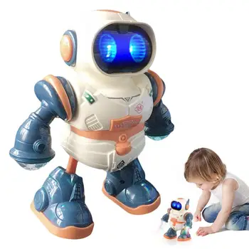 Robot De Jucarie Cu Baterii Robot De Jucărie Cu Sunet Robot De Jucarie Cu Led-Uri, Sunete Electronice Jucarii Robot De Mers Pe Jos Și Dans De Crăciun