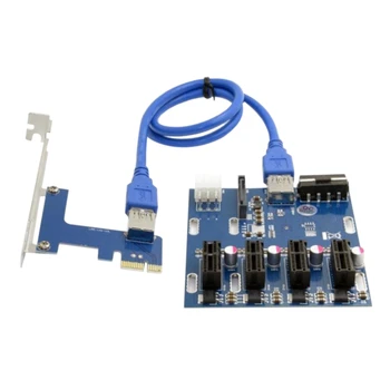 Adăugați în Card PCI-E 1 la 4 PCI Express Riser Card Mini ITX Externe 4 Slot PCI-E Adaptor PCIe Port Card de Multiplicare