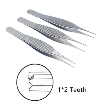 Plastic Forceps Pensetă cu Dinți drepți 120mm timp Chirurgie Plastica Cosmetice Instrumente instrumente de Frumusete