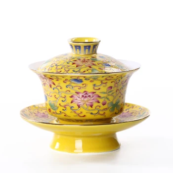 Jingdezhen Ceramică Ceai Strachină Smalțul Acoperă Vasul Chinezesc De Mare KungFu Gaiwan Ceașcă De Ceai Castron Teaware Ceremonia Ceaiului Accesorii