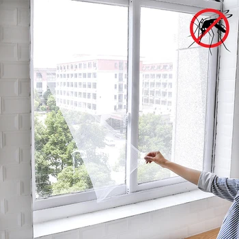 Zbura de Țânțari fereastră Ecran ochiurilor de Plasă Pentru Ușa de la Bucătărie Ecrane DIY Auto-adezive Anti Mosquito Net Plasă de Țânțari Cortina Protector