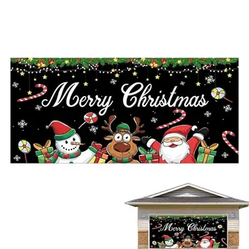 Crăciun Fericit Banner Exterior Decoratiuni De Craciun Pentru Usa Durabil Bannere De Crăciun Decoratiuni Pentru Exterior Interior