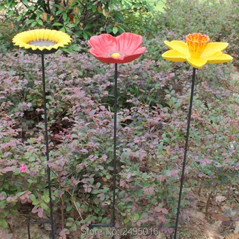 fier de Plug-in-stil, cu forma de floare de Mâncare de Păsări de Păsări de Baie Bird feeder Heavy duty Colorate pentru gradina ,gazon, casă Curte decor