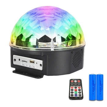 Minge Disco Lumini de Partid 9 Culori LED Bluetooth Lumini de Scena Sunet Activat de Lumină Rotativă Cu Telecomanda MP3 Play(UE Plug)