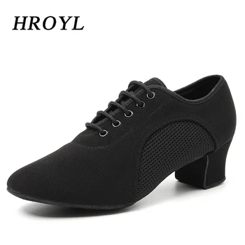 HROYL Pantofi pentru Bărbați Pantofi de Dans Pentru Bărbați Ballroom Tango Jazz Modern cu Toc Pantofi de Dans Salsa Adidași Pantofi de Practică Tocuri