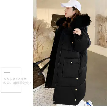 Moda Femei Libere Jacheta de Iarna de Cald Îngroșa Doamnelor Căptușit cu Strat de Bumbac Hanorac Mujer coreean Abrigos Culoare Solidă Uza f1647
