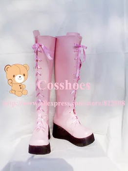 Personalizate de culoare roz Kairi Pantofi cizme din Kingdom Hearts Cosplay