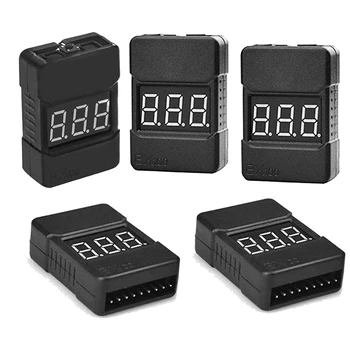 1Set BX100 1-8S Litiu Baterie Tester de Tensiune Joasă Presiune de Alarmă Tensiune de la Baterie Checker Negru Pentru Masina RC