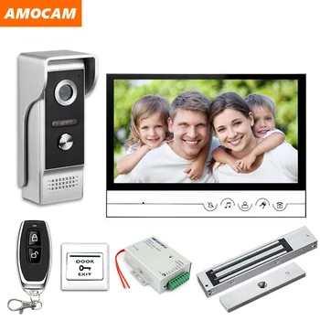 9 inch Ecran Video interfon Interfon sistem Electric de Blocare a+ Telecomanda + Power video soneria vizual interfon
