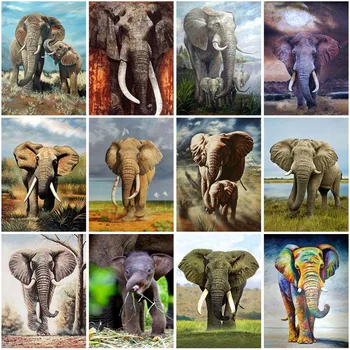 DIY Elefant 5D Diamant Pictura Plină Piața de Foraj de Diamant Broderie Animale Mozaic Stras Kituri de Arta de Perete Decor Acasă Cadou