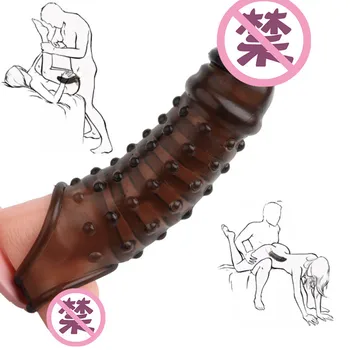 Moale Penis Extender Silicon Reutilizabile Penis Manșon Flexibil Glandul Penisului Intarziere Ejaculare Adult Jucarii Sexuale pentru Barbati