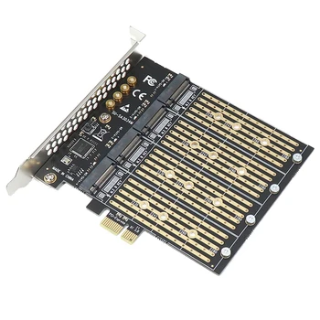 1 Bucata De 10 Gbps Pentru PCI Express X1 Adaptor PCI-E M. 2 Montantului plăcii de extensie B Cheie M2 M. 2 4 Port unitati solid state SATA SSD