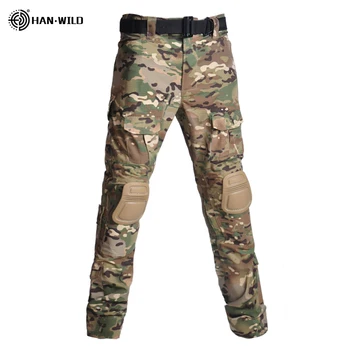 HAN SĂLBATICE Plus Dimensiune Pantaloni 8XL Bărbați Pantaloni de Marfă cu Tampoane Armatei Militare Tactice Pantaloni de Vânătoare Multi Buzunare Pantaloni de Camuflaj