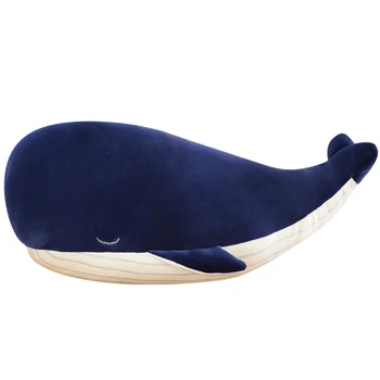 Frumoasa Balena Albastra Mare Jucărie De Pluș Super Moale Animale De Mare Umplute Papusa Drăguț De Pluș Perna Copii Băieți Fete Cadou