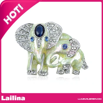 Moda 100buc/mulțime de Cristal Colorate Pietre Animal Elefant Broșă Pin