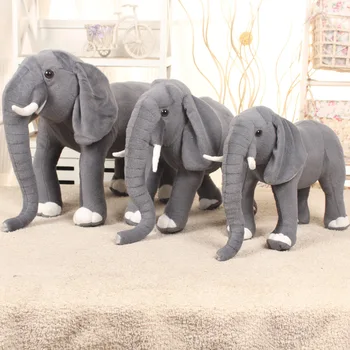 80cm Minunat Destul în Picioare de elefant gry plin de viață Simulat Animale de Pluș modelul poate merge Copilul muntele papusa de Plus jucarii pentru Copii cadouri