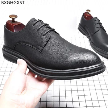 Negru Oxford Barbati Pantofi Rochie din Piele Elegante, Pantofi de Nunta pentru Bărbați 2022 Lux Designer de Pantofi de Afaceri Bărbați Chaussure De Homme
