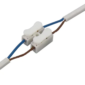 CH1 CH2 Primăvară Conectori de Sârmă 10A 220V 1Pin 2 Pini Împinge Rapid Lipitură de Blocare Conector de Cablu Alb de Cabluri Terminal