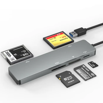 OEM Aluminiu 5 in 1 USB 3.0 Memorie CF+MS+CFast Cititor de Carduri de Memorie 4.0 Card Reader Writer pentru Camera