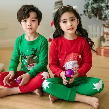 2021 Toamna Iarna Pentru Copii De Craciun Set De Pijama Drăguț Copil Băieți Fete Xmas Body Copii Mos Craciun Pijamale