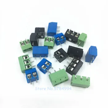 10buc/lot KF301-5.0-2P KF301-3P/4P 5.0 mm 2P3P4PIN Șurub PCB Terminal Bloc Conector Albastru verde negru rotund de Cupru picioare