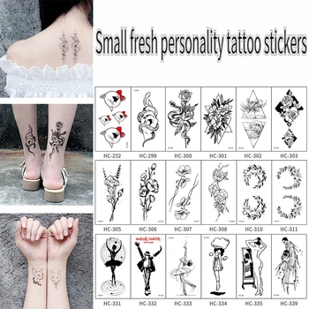 8PCS Noi Mici Proaspete Autocolante Tatuaj Personalitate Alb și Negru Șarpe Michael Jackson de Unică folosință Temporară Autocolante Tatuaj