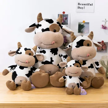 Vacă De Pluș Jucărie Vacă De Lapte Papusa De Carpa Anime Kawaii Pluș Animale Împăiate Mare Copil Drăguț Jucării Decorative Acasă Cadou De Ziua Copilului