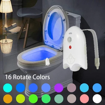 Senzor de mișcare Toaletă Lampă 16 Culori Led Lumina de Noapte USB Reîncărcabilă cu Aromaterapie pentru Baie Wc Vas WC Lumina
