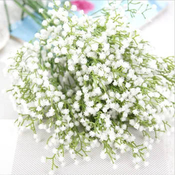 6 buchete de gypsophila plante Artificiale vaze pentru decor Plastic fals flori de Nunta pentru Casa si gradina decoratiuni dotari