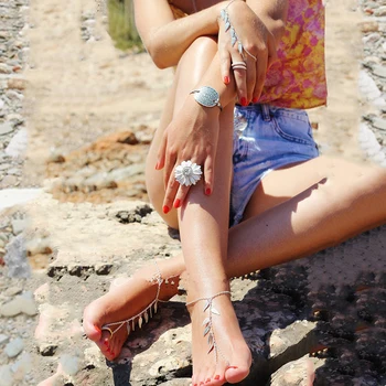 Brățară Moda All-meci Plaja de Agrement Picior Decorationtassel Sori Pentru Sandale Femei Vara Brățară Accesorii de Plajă
