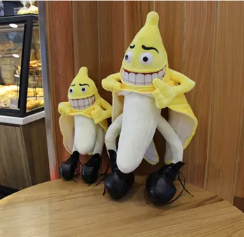 40cm si 80cm Amuzant noutate rău banana om umplute jucărie de pluș drăguț moale de fructe de banane model de păpușă nunta ziua îndrăgostiților cadou copii