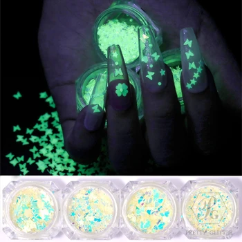 PrettyG DIY 100g /pachet Strălucire Forma Sclipici Putere Pentru Cosmetice Organismul Glitter Nail Art Decor PGlow