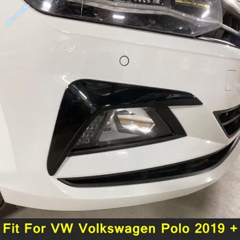 Bara fata proiectoare Ceata Lampa Spranceana Capac Ornamental de Vânt Cuțit Exterioare Modificare Autocolant Pentru VW Volkswagen Polo 2019 2020 2021