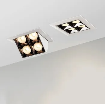 Piața de Pliere Încastrat Estompat COB LED Spoturi LED 30W Tavan Lumini la fața Locului Cald Alb Rece Fundal Lămpi de Iluminat Interior