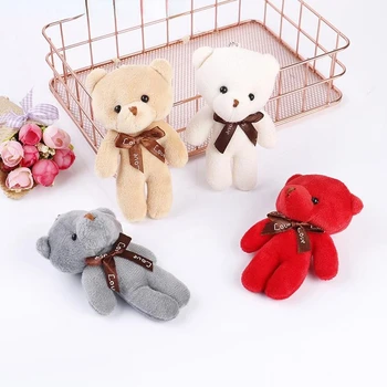 10cm Desene animate Ursuleț de Pluș Jucărie Umplute Buchet de Flori Mixt Mini Ursuleț de pluș Pentru Diy Nunta Decor Acasă Copii Păpușă Jucărie Cadou
