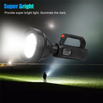 USB Reîncărcabilă LED Proiector Portabil Lung Împușcat Super-Luminos Portabile Reflector Lanterna Camping în aer liber Drumeții Lumini
