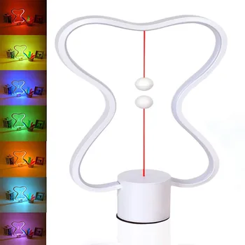 LED Heng Echilibru Lumină Creative Comutator Magnetic Culoare Lumină de Noapte USB Desktop Decor Lampă de Masă Acasă Noptieră Lampa de Noapte Cadou