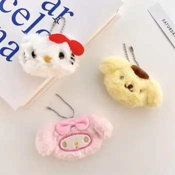 Kawaii Sanrio Pluș Breloc My Melody Pom Purin Hello Kitty Desene Animate De Animale De Pluș Cheie Lanț Pandantiv De Sac Rucsac Decor